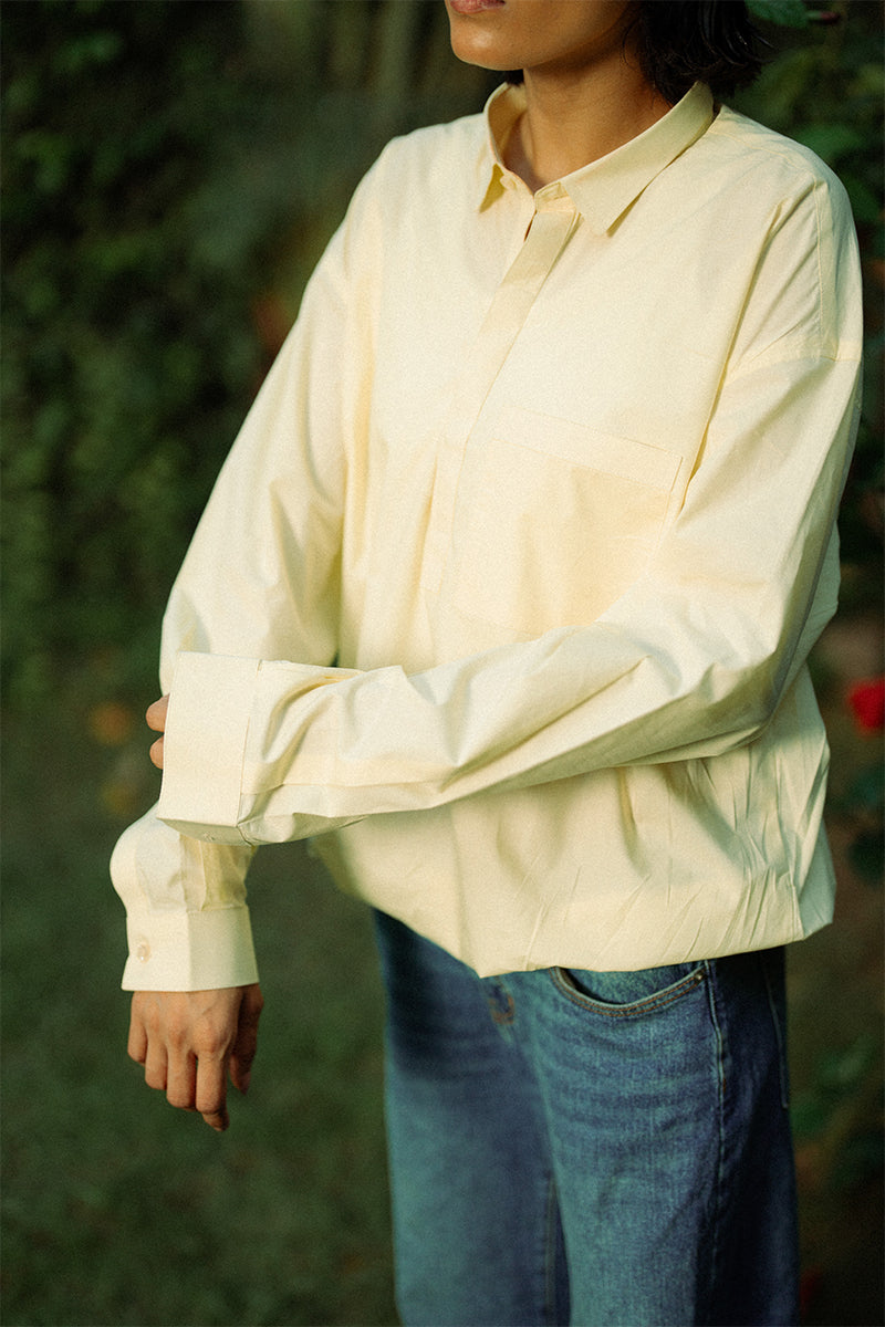 Butter Yellow Oversized Shirt