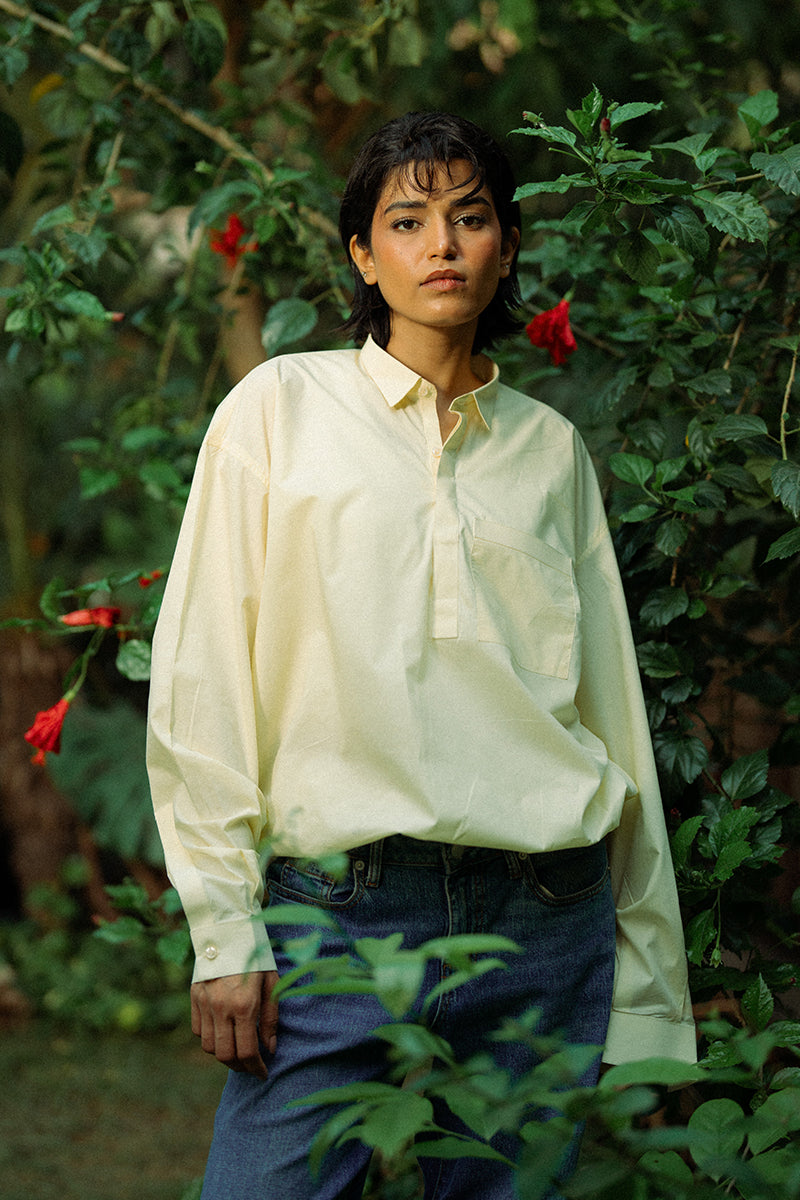 Butter Yellow Oversized Shirt