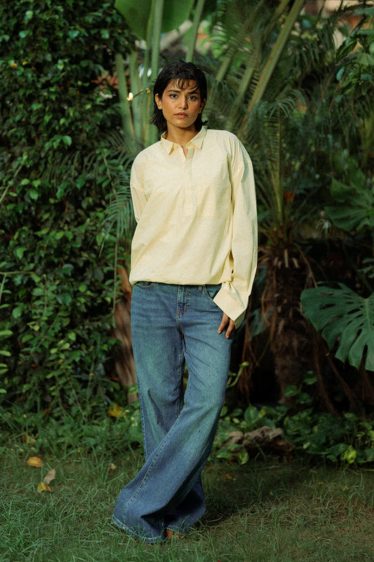 Butter Yellow Oversized Shirt