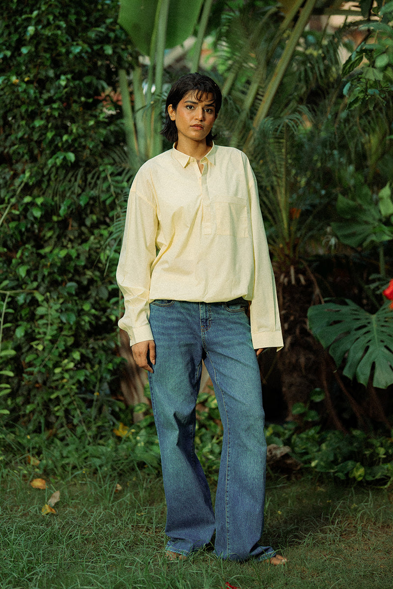 Butter Yellow Oversized Shirt