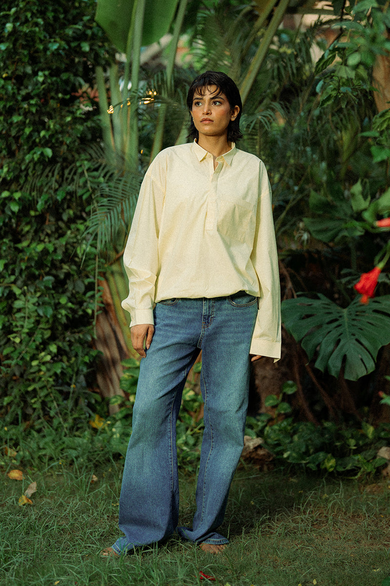Butter Yellow Oversized Shirt