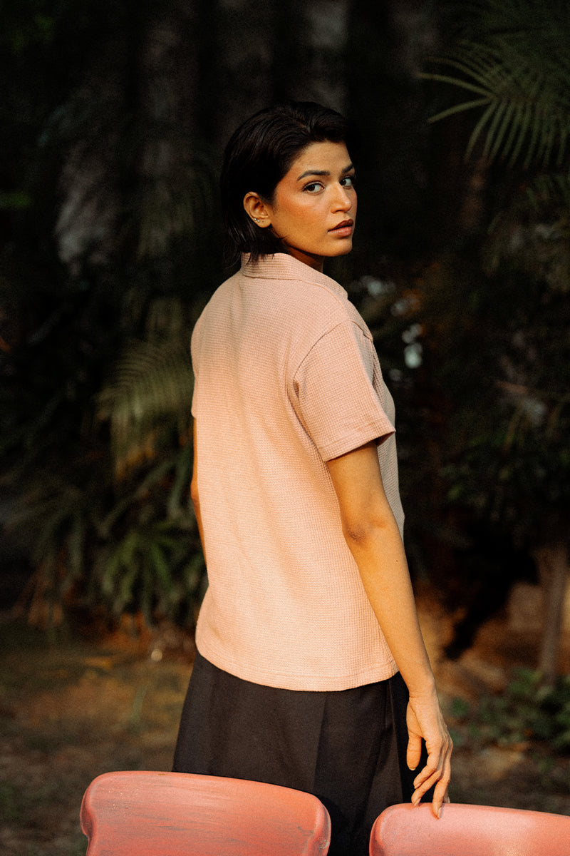 Pink Thermal Polo Shirt (Women)