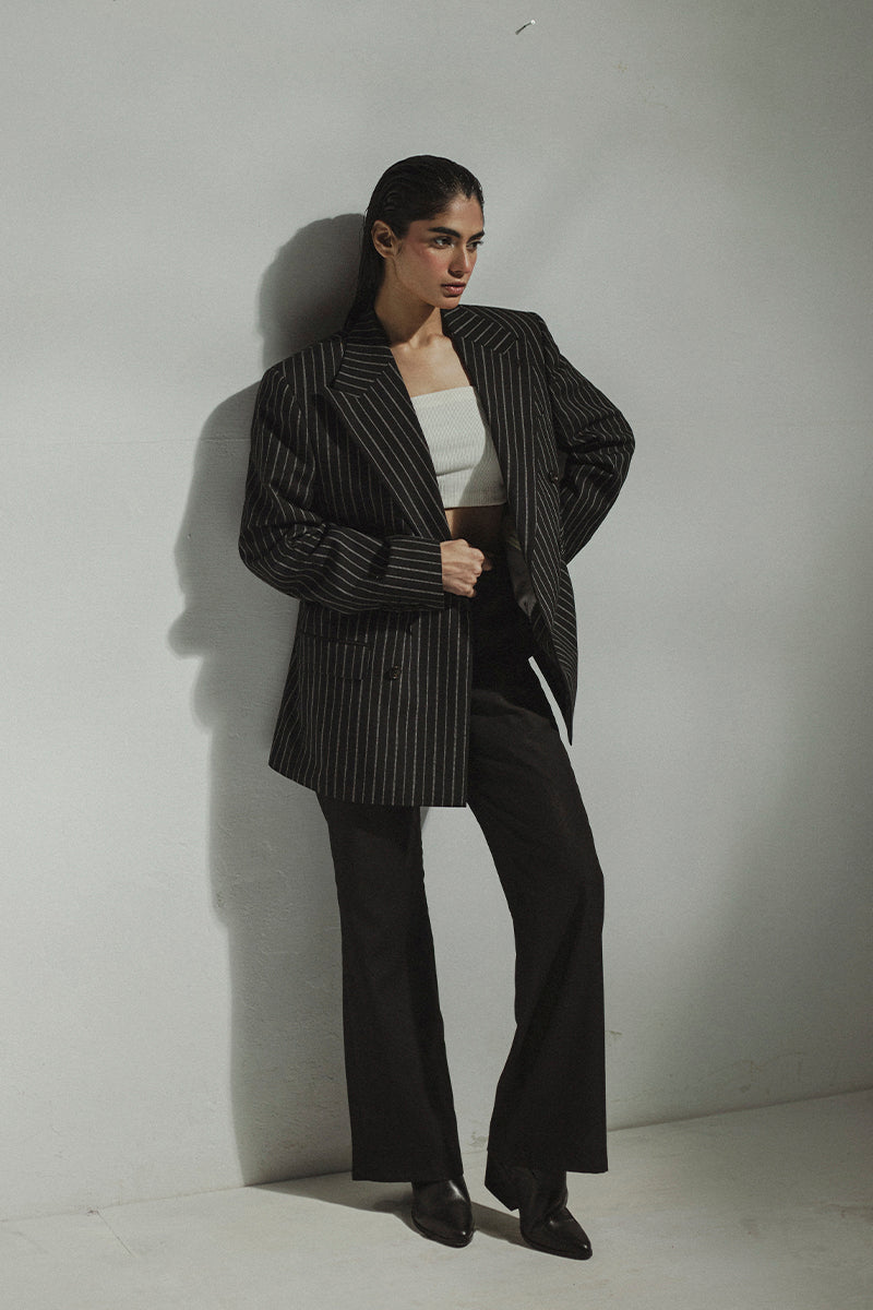 Oversize Pin-striped Blazer