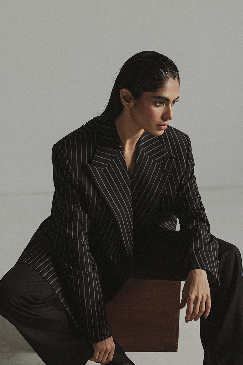 Oversize Pin-striped Blazer