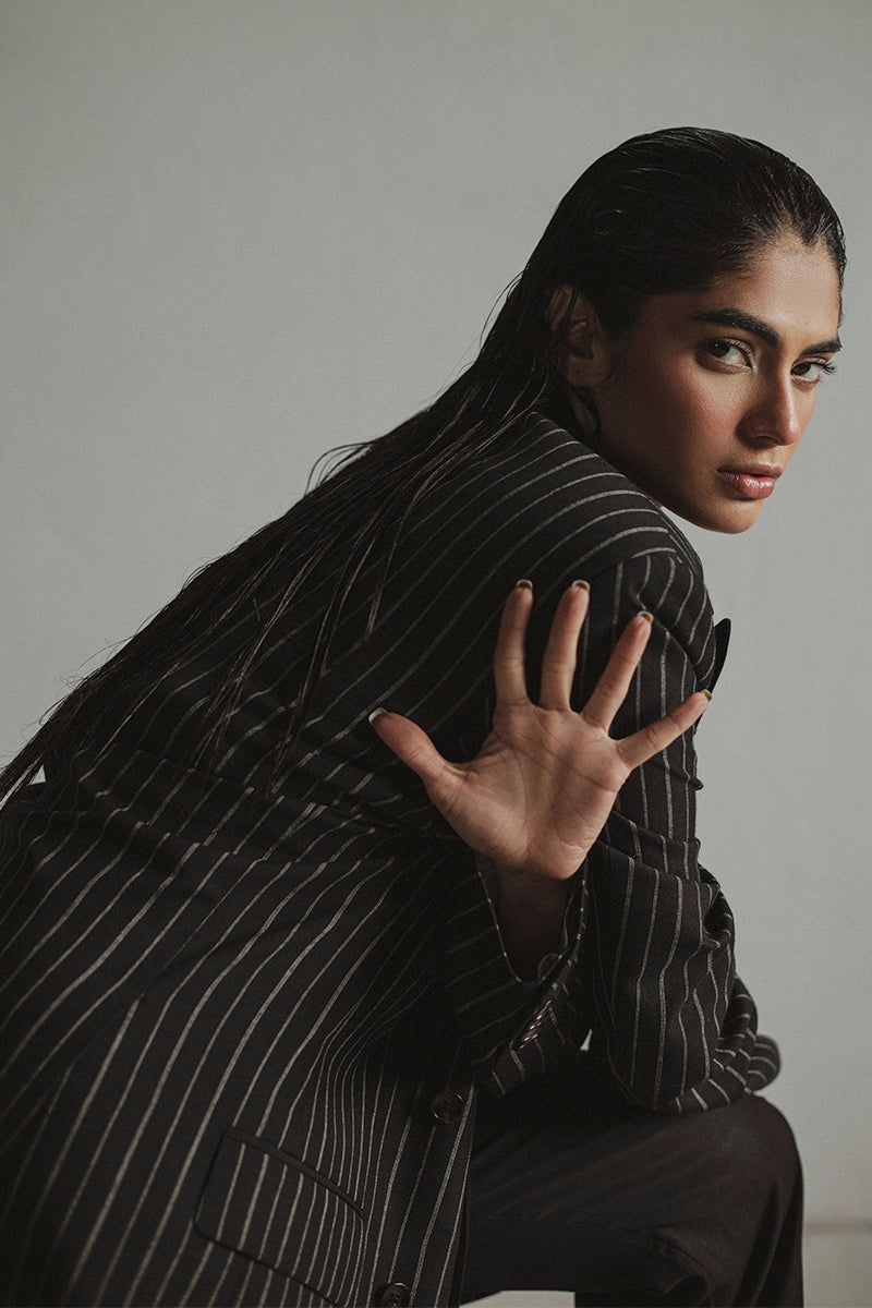Oversize Pin-striped Blazer