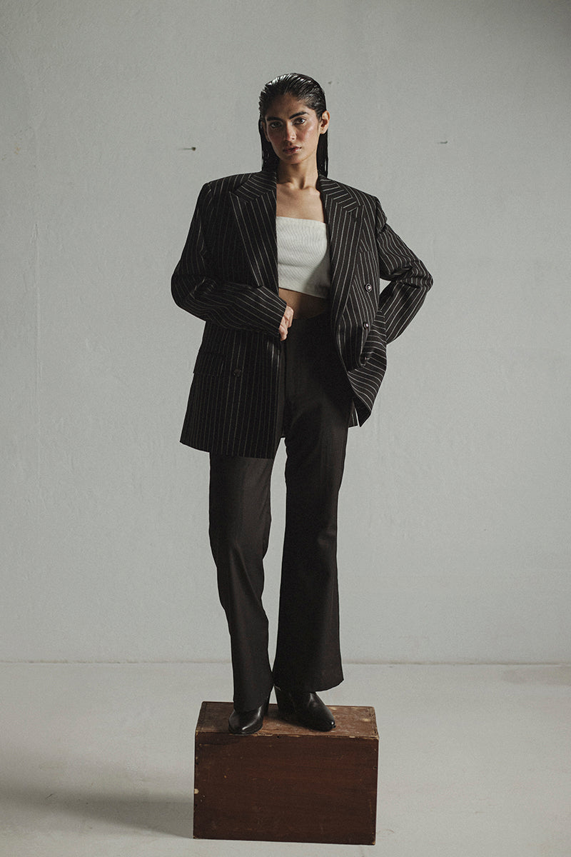 Oversize Pin-striped Blazer