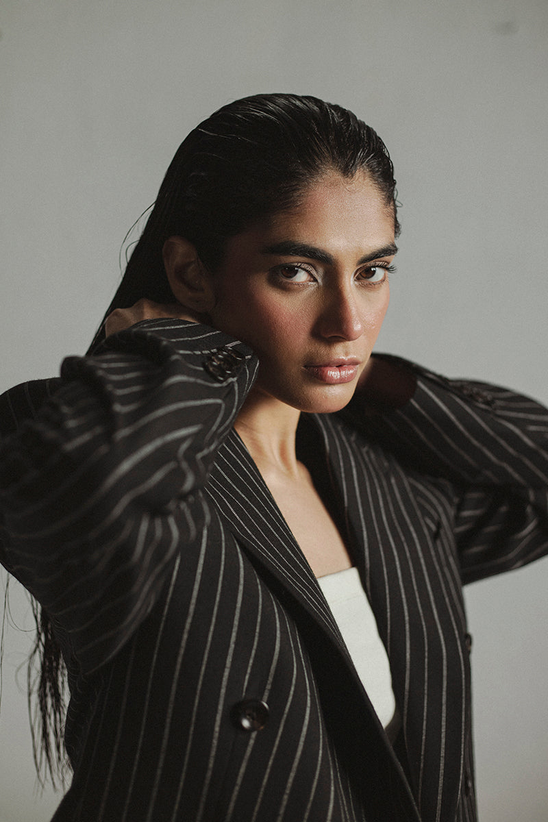 Oversize Pin-striped Blazer