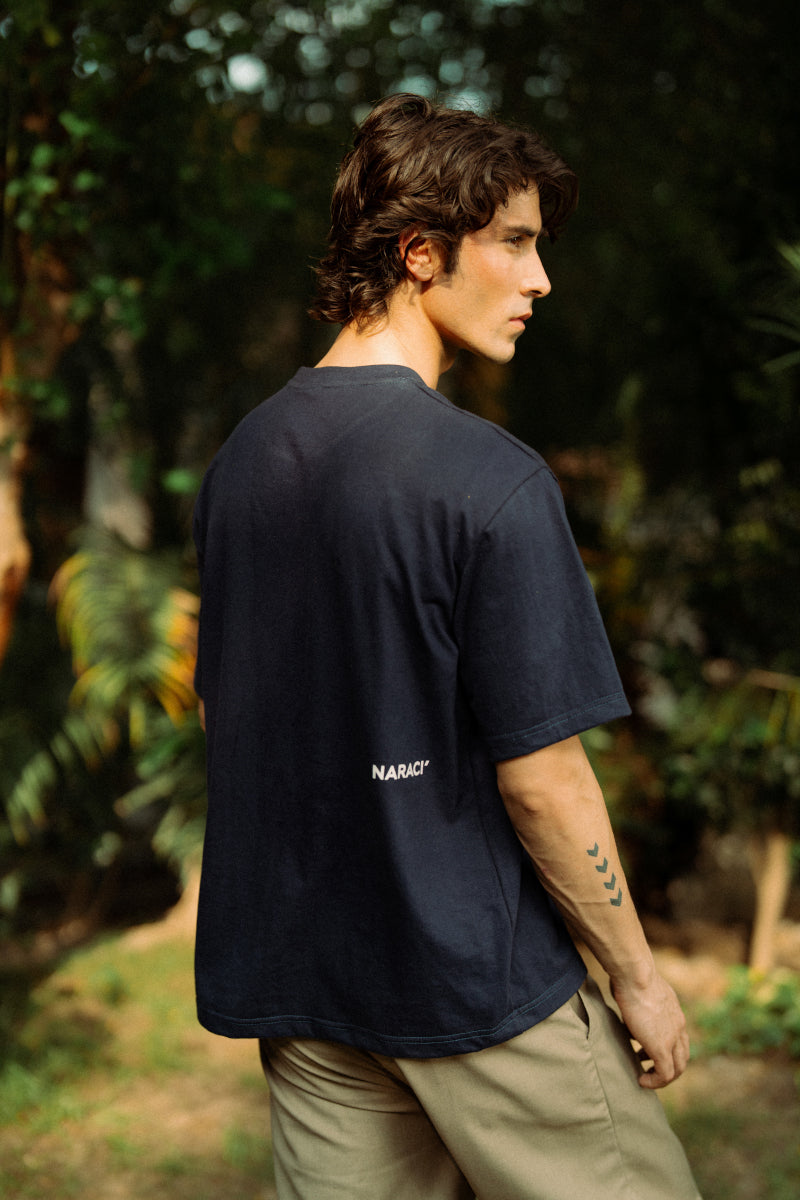 Blue Printed T-Shirt (Unisex)