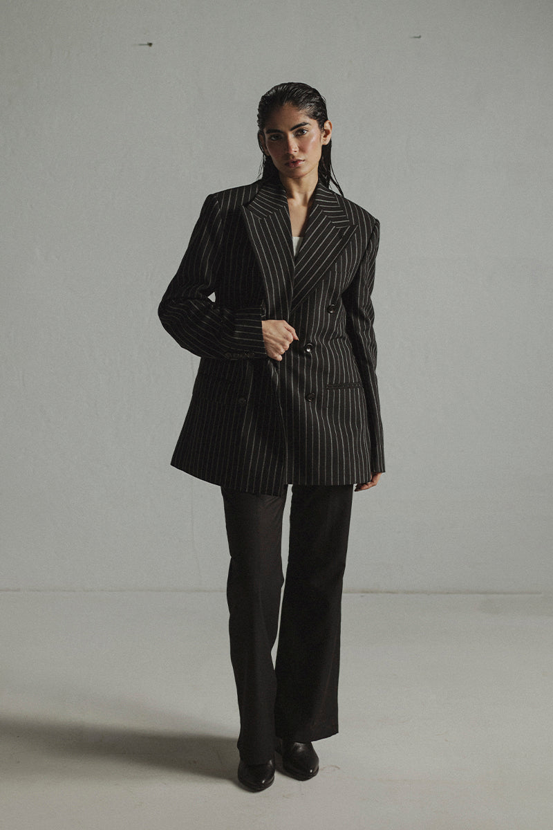Oversize Pin-striped Blazer