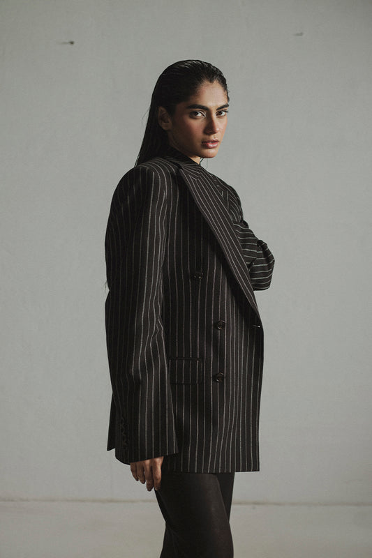 Oversize Pin-striped Blazer