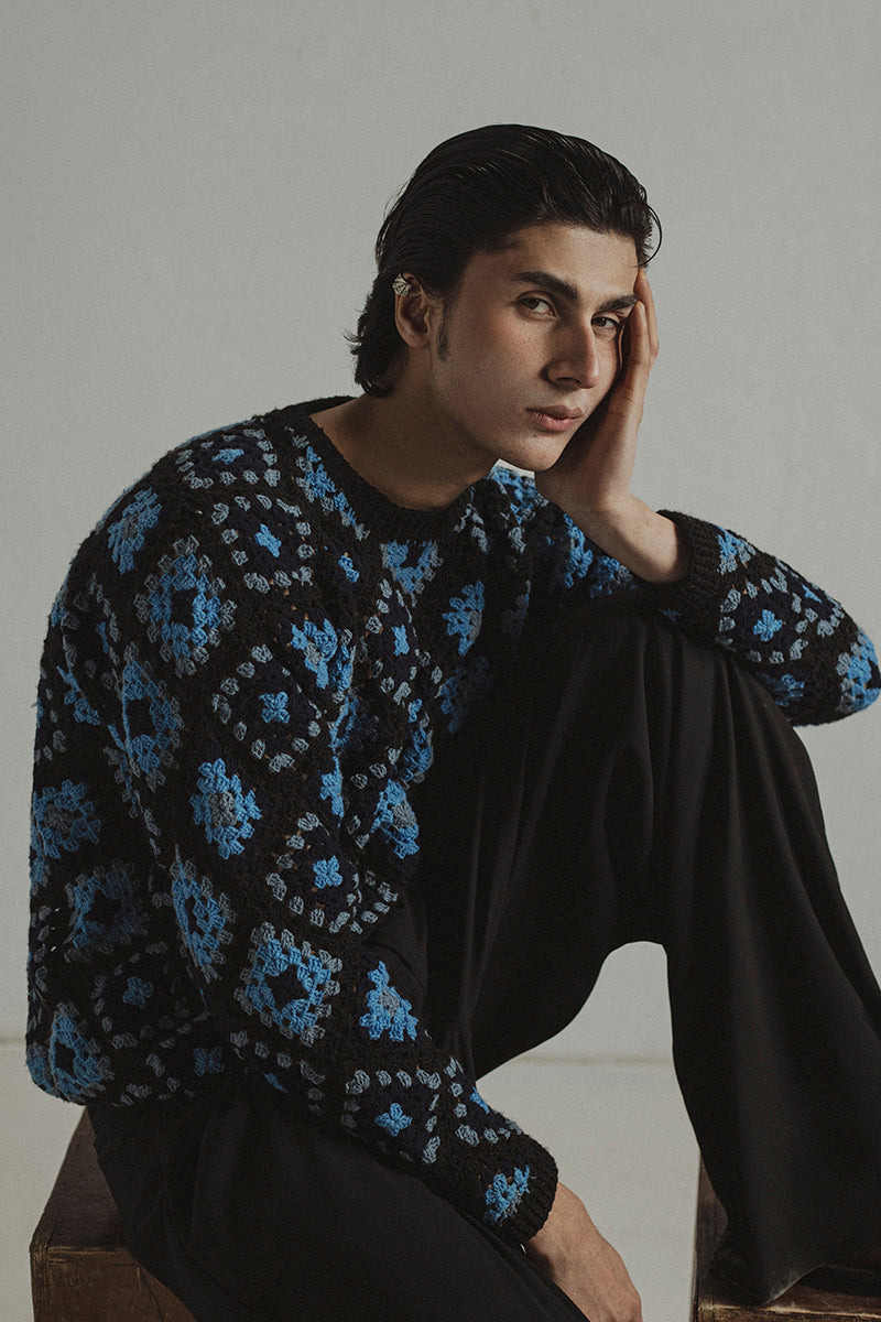 Blue Knitted Sweater