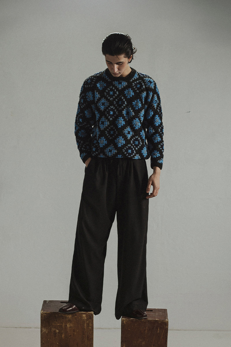 Blue Knitted Sweater