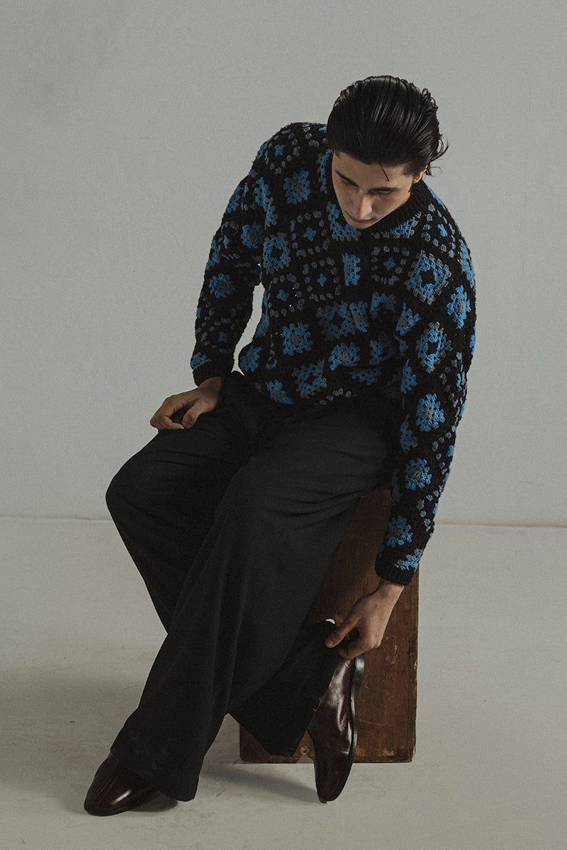 Blue Knitted Sweater