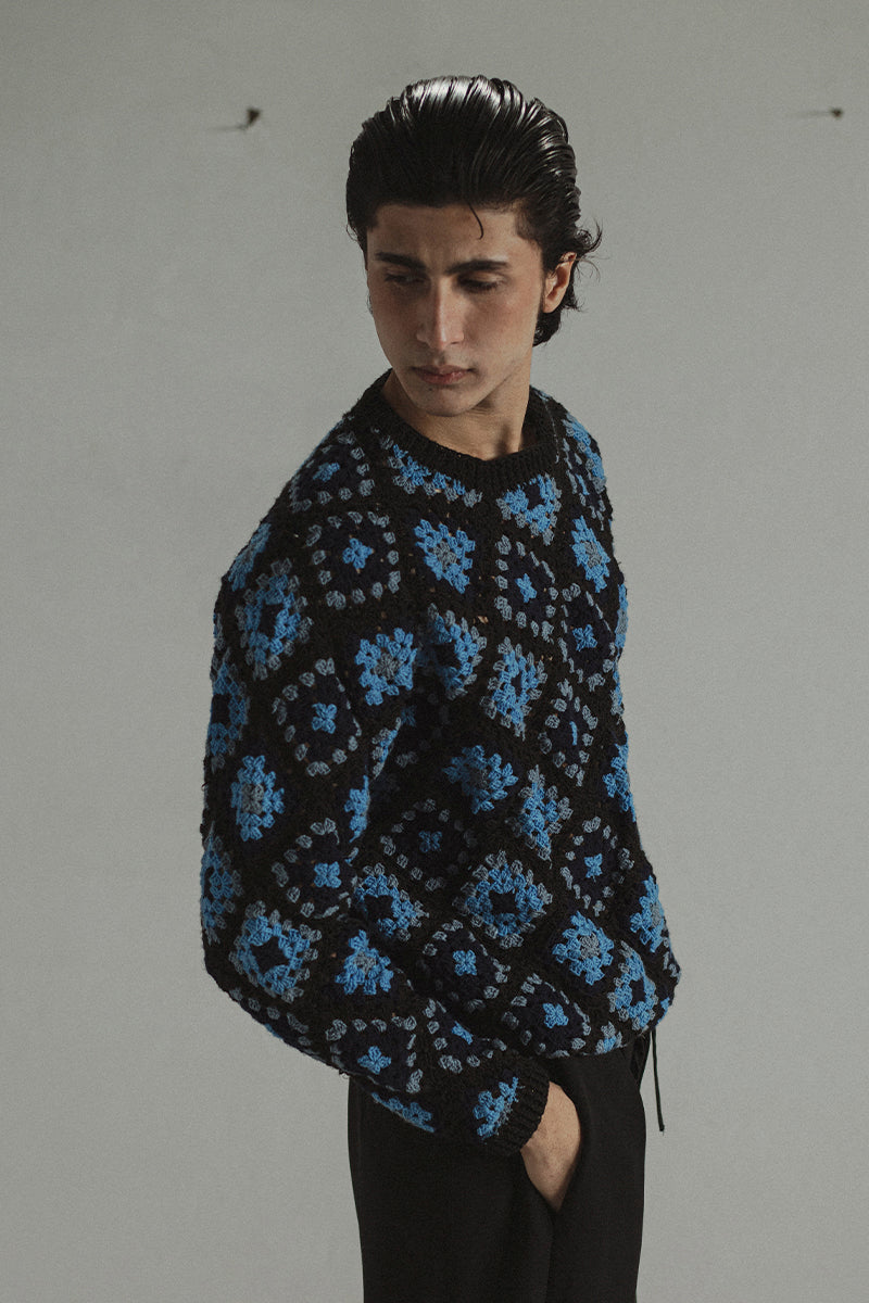 Blue Knitted Sweater