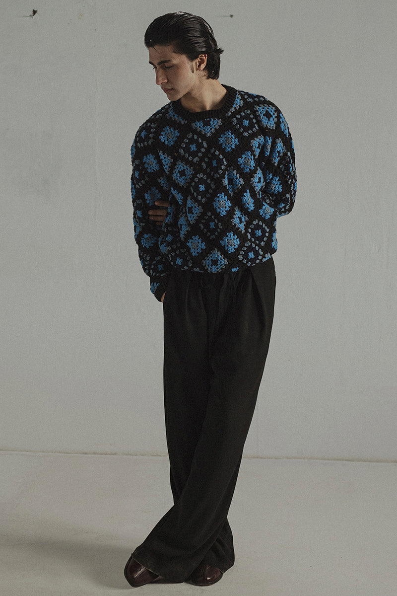 Blue Knitted Sweater