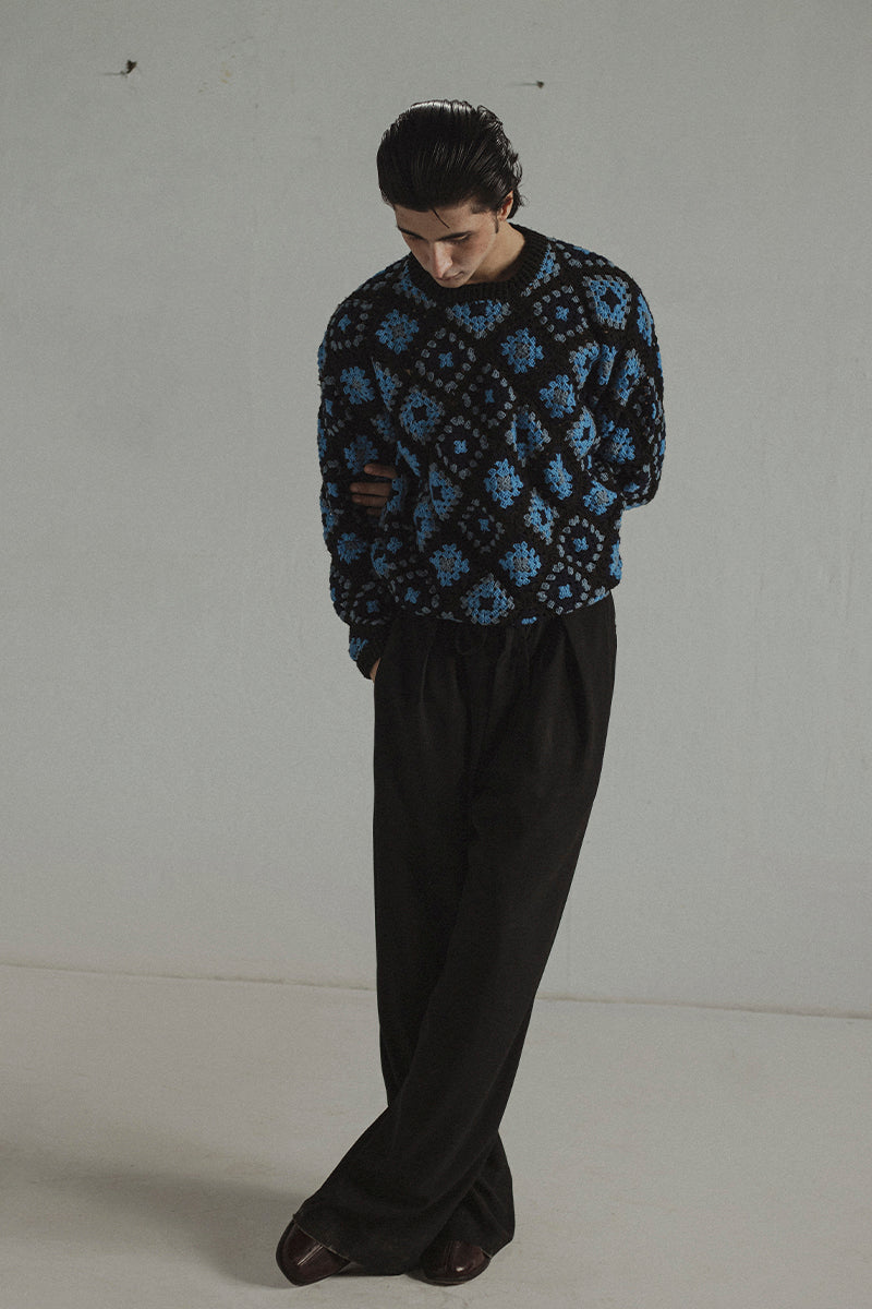 Blue Knitted Sweater