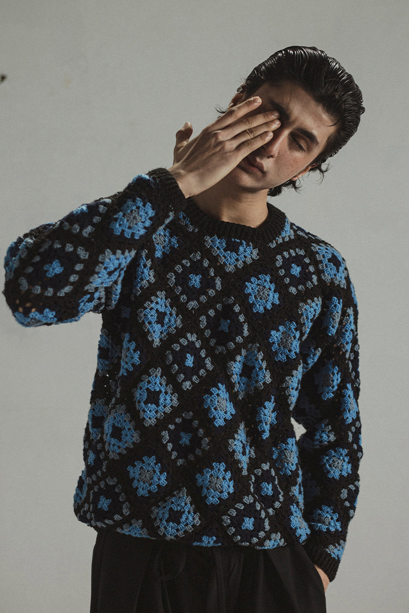 Blue Knitted Sweater