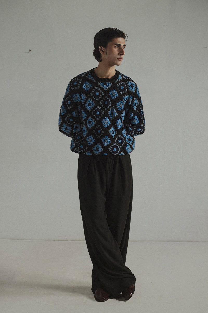 Blue Knitted Sweater
