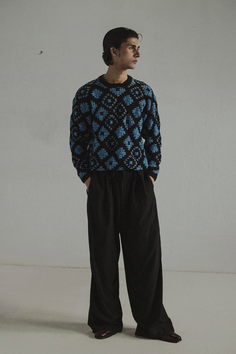Blue Knitted Sweater