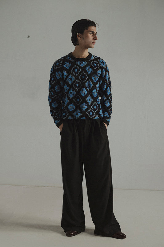 Blue Knitted Sweater